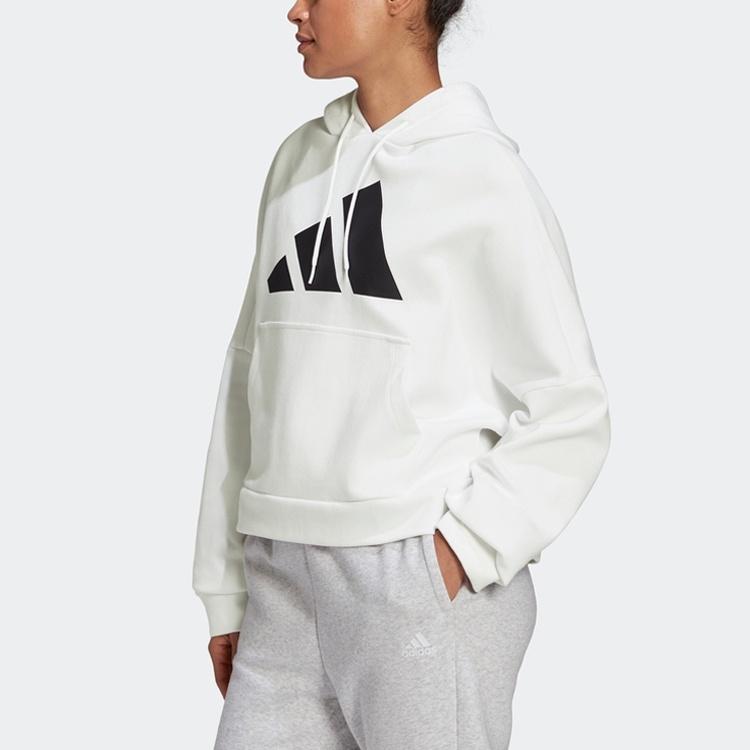 (WMNS) adidas Contrasting Colors Logo Sports Pullover Hoodie Asia Edition White Women's GC9168