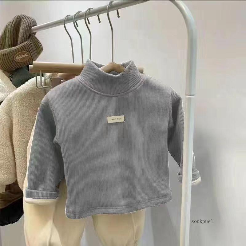 Детский осенне-зимний свитер с высоким воротом и длинными рукавами, детская одежда для мальчиков и девочек, топы