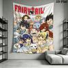 FAIRY TAIL Wall Tapestry Aesthetic Wall Hanging Printed Fabric Blanket Decorative Tapestries for Bedroom Living Room Home Decor