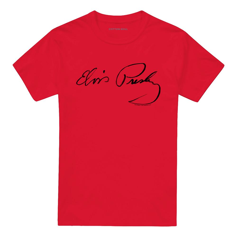 Elvis Presley Unisex Adult Signature Sketch T-Shirt