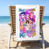 proof beach towel with a Kpop1 pattern - soft,absorbent,quick-drying,machine washable - perfect for swimming,camping,bathing