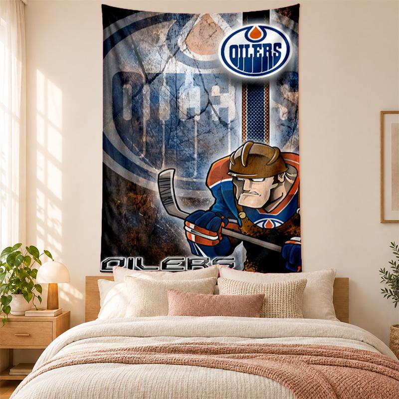 Edmonton Oilers Tapestry highquality for decorating living room bedroom dorm walls ideal as bedroom wallart orholiday gift