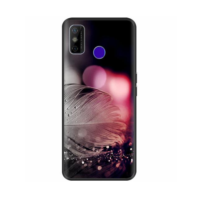 Для Tecno Spark 6 Go чехол для телефона Мягкая силиконовая задняя крышка с рисунком для Tecno Spark 6 Go Spark6 Go Черный ТПУ милый мультяшный бампер
