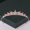 Trendy Rose Gold Color Tiaras And Crowns Pearl Crystal Princess Diadems Sale Queen Wedding Bridal Hair Accessories Headpiece