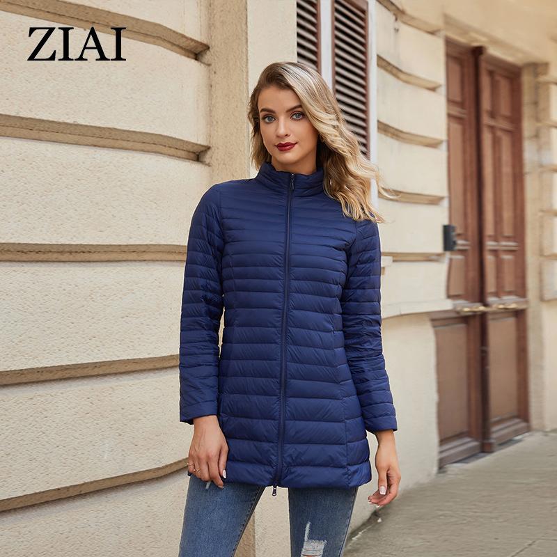 ziai Autumn Winter Women's Jacket Warm Padded Puffer Coat Ultra Light Down Jacket Women Quilted Parka Slim Fit Outerwear DM22