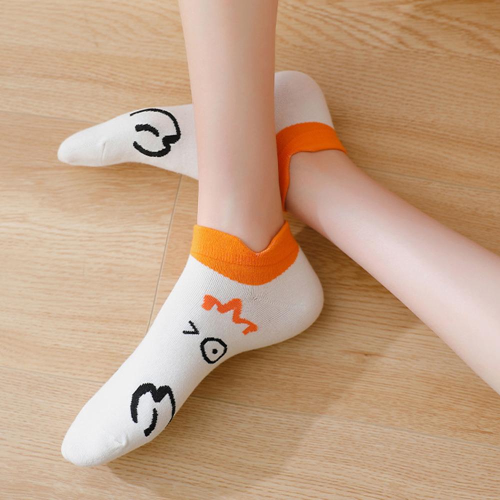 Cute Thin Cotton Japanese style Summer Shallow Mouth Cartoon Duck Socks Sock Slippers Hosiery