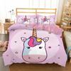 Горячая Распродажа Мультяшный Единорог Детский Девочки Розовый 3D Комплект Пододеяльника HD Покрывало для Детей Комплекты Постельного Белья Постельные Принадлежности Декор Спальни