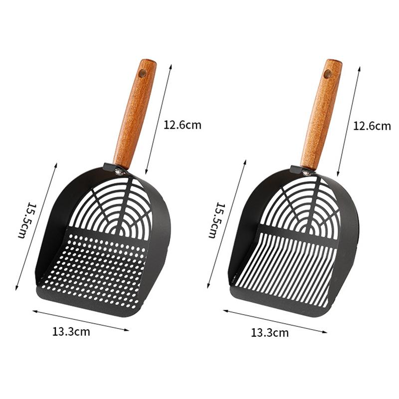Совок для кошачьего туалета из нержавеющей стали, прочный, с длинной ручкой, совок для кошек, прочный сетчатый совок, фильтр для кошачьего туалета, инструменты для уборки домашних животных