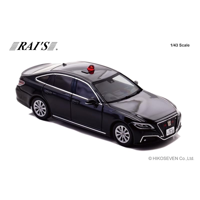 RAI'S 1/43 Toyota Crown (АРС220) 2022 Мобильный дорожный отряд Дорожного департамента полиции префектуры Канагава (Скрытый Черный) Готовая миниатюра