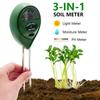 3 In1 Soil PH Tester Water Moisture Light Test Meter Kit For Garden Plant Flower