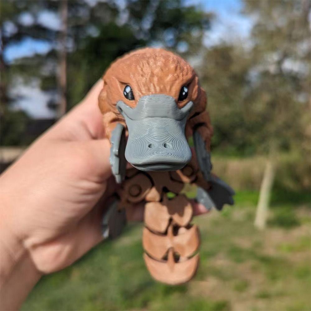 Ornament 3D Printed Platypus Multi-joint Model Animal Doll Novelty Platypus Toys  Toy Gift