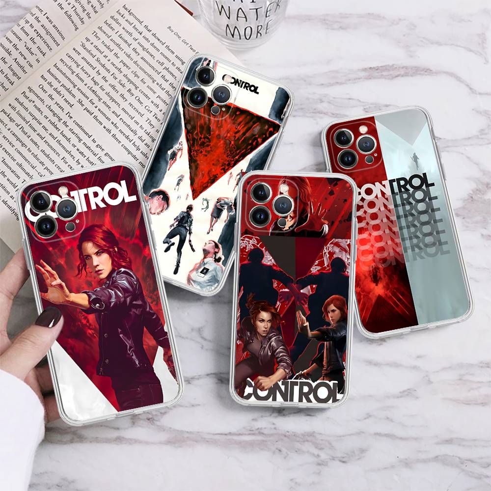 Game C-ControlS Classic For IPhone 11 12 13 14 15 16 17 Pro Max Plus Air Transparent Clear Shockproof Case