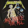 Футболка унисекс с логотипом группы Metallica в стиле 90-х 'Justice For All' Черная