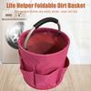Портативная корзина для хранения, органайзер для грязной одежды с боковыми карманами и ручкой