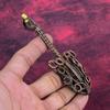 Ammonite Fossil Real Gemstone Pendant Copper Wire Wrapped Pendant Guitar Jewelry
