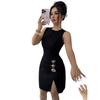 Europe, America 2026 summer new design sense niche elegant sleeveless fashion crew neck dress women