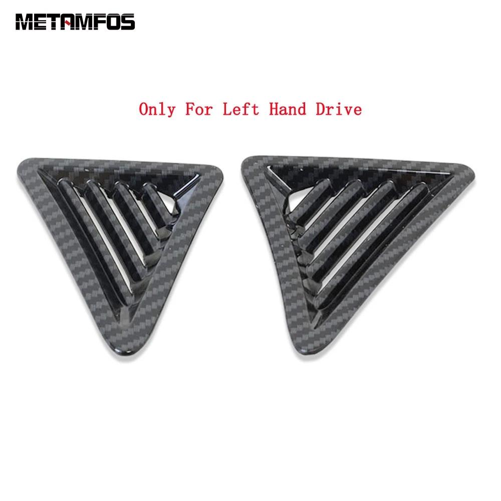 For Toyota Alphard Vellfire 2016- Carbon Fiber Front Air Condition Vent Outlet Cover Trim Bezel Interior Accessories