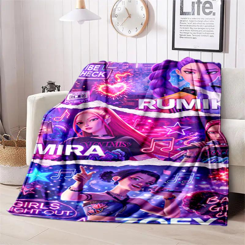 Kpop Demon Hunters Blanket Suitable All Seasons Soft Comfortable Sofa Office Home Blanket Holiday Birthday Gift Blanket Sofa Blanket Suitable For All 