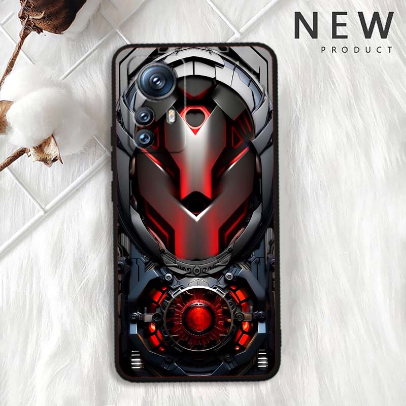 Механический стиль Рисунок Для Xiaomi Mi 15 14 13 13T 12 12T 12S 11 11i 11T Pro Ultra Lite 5G Черный Мягкий Чехол для Телефона