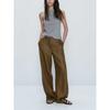 Za2024 Spring New Women's Clothing Casual Sports Style Pleated Straight-leg Long Pants 05017701 505