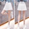 Летняя женская повседневная плиссированная юбка, однотонная женская короткая юбка, модная универсальная женская полуюбка