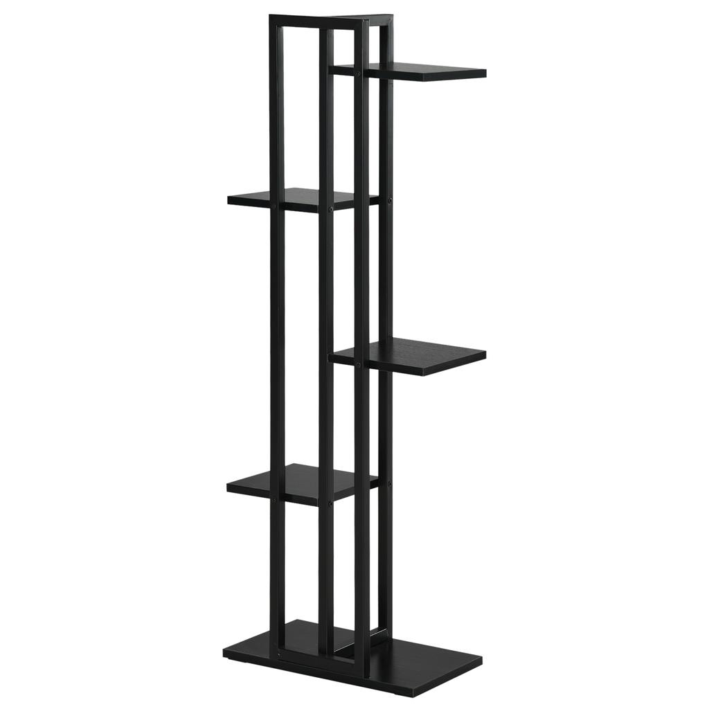 Flower Shelf, 5-Tier Steel, Plant Stand, 40 x 22 x 113 cm, Black