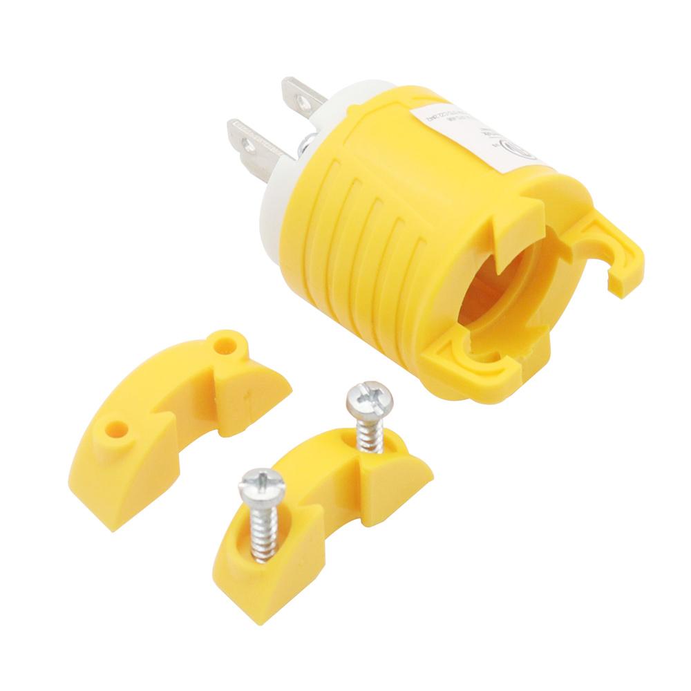 15 Ампер 125 Вольт 5-15P 2-полюсная 3-проводная заземляющая вилка с прямыми контактами