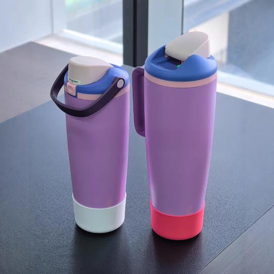 Silicone Boot for Owala FreeSip Twist Flip Bottles Protective Bottom Sleeve Anti-Slip BPA-Free Silicone Bottle Cap