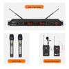 Husi DC-120-2 UHF Wireless Dual-Channel Lavalier Microphone System (CN version)