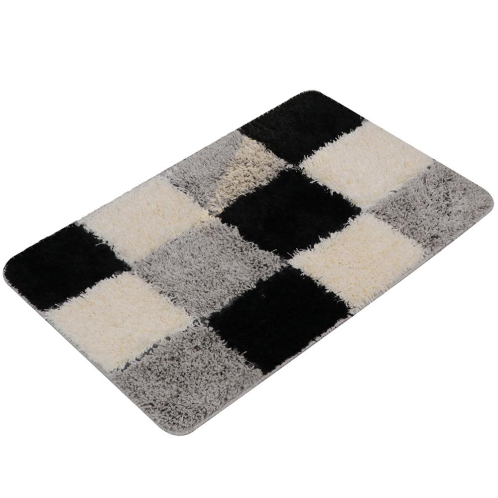 Thickened Geometric Bathroom Carpet Three-piece Bathroom Floor Mat Non-slip Mat Rectangular Foot Mat Entry Door Absorbent Mat