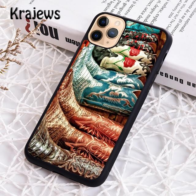 Krajews Ковбойские Ковбойские Сапоги Шпора Шляпа Чехол для Телефона Для iPhone 17 Air 16 15 14 plus 11 12 13 pro max coque Fundas