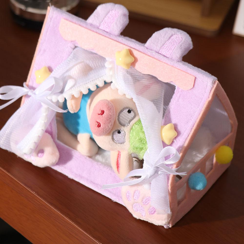 Desktop Ornaments Cotton Doll Bed Doll Furniture Doll Sleeping Bed Kids Toy Doll Tent Girl Gift