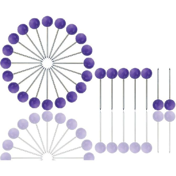 200Pcs 1/8 Inch Map Tacks (Purple)