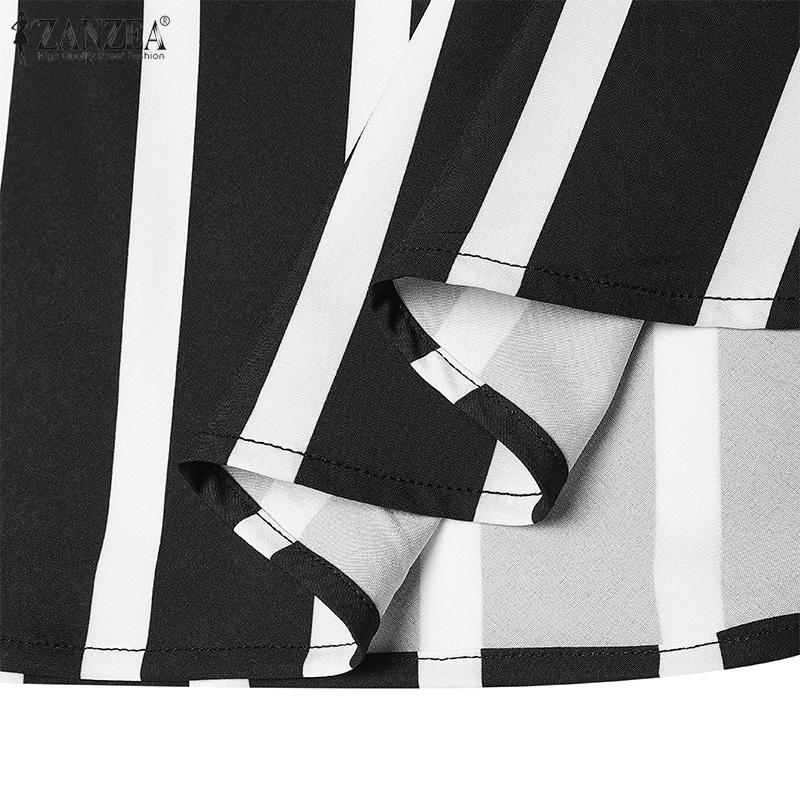 ZANZEA Женские повседневные свободные длинные юбки в полоску