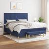3137331 vidaXL Divan Bed with Mattress Blue 160x200 Cm Fabric