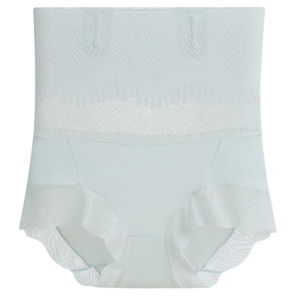 Высокая талия кружевные бесшовные трусы лист утягивающие трусы эластичное корректирующее белье для живота женское