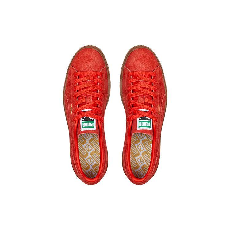 Puma Замша VTG Волосатая замша Красная камедь Мужские кроссовки Золотой 385698-04