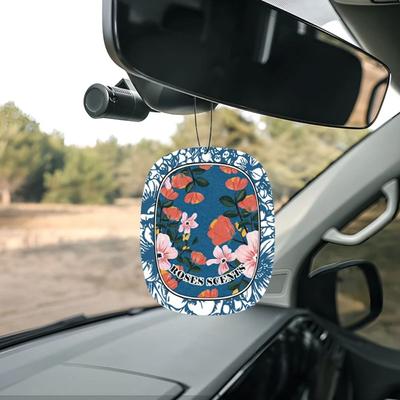 Ellipse Rearview Mirror Perfume Pendant Paper Car Rearview Hanging Ornament Fan Gifts