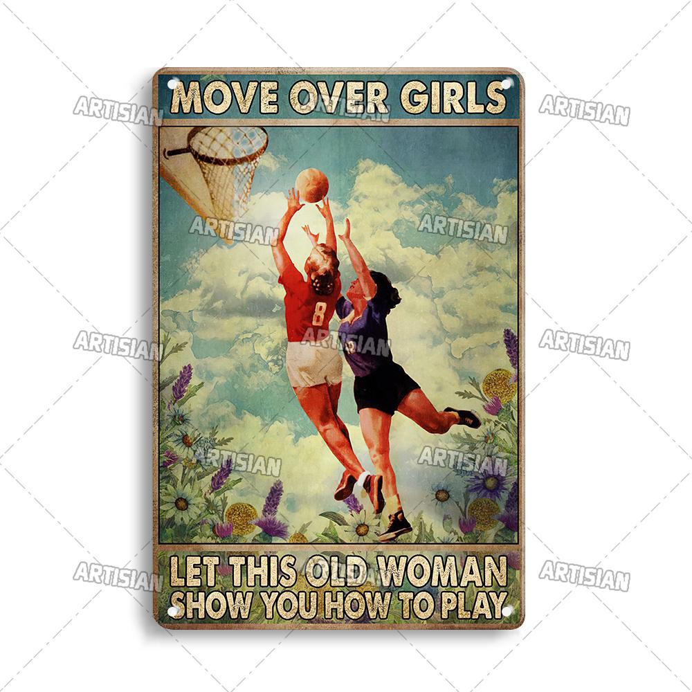 Ретро баскетболист металлическая жестяная табличка классическая спортивная декоративная тарелка мужская пещера домашняя кухня настенный декор металлический знак
