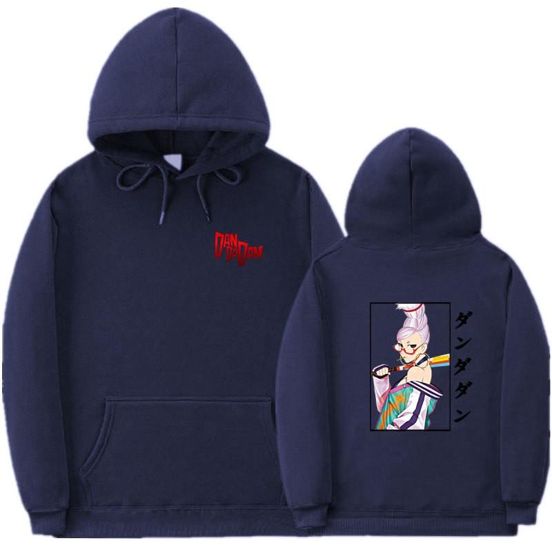 Anime-Inspired Oversized Hoodie With Ribbed Hem Unisex Sweatshirt Fall Casual Wear