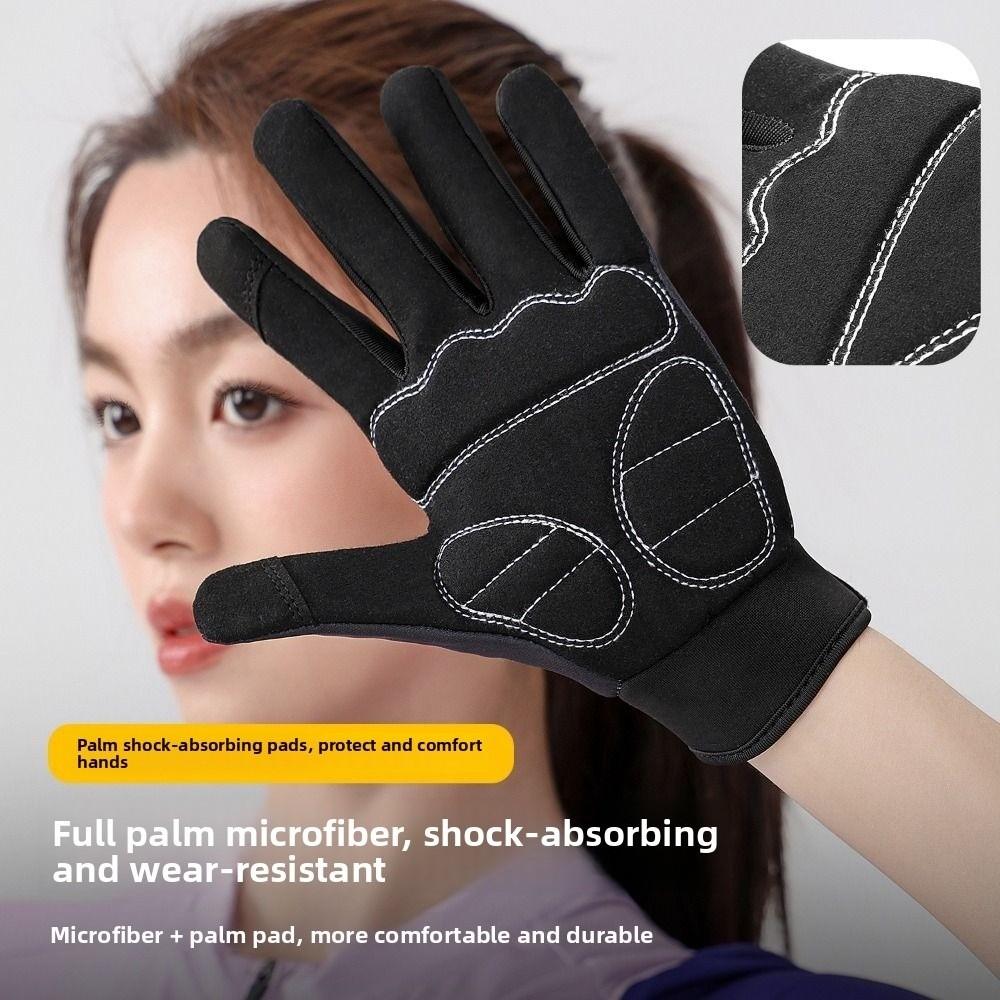 1 Pair Skeleton Design Cycling Gloves Breathable Full Finger Gloves Touchscreen Gloves Halloween