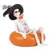 Bright Color Halloween Item Ornament, Creative Resin Decor Statues, Float Ring Skeleton Ghost Figurines, Holiday Home Pool Party Scene Decorations,