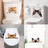 Милый маленький кот наклейка на сиденье унитаза для дома ванная комната унитаз наклейки на дверь наклейки на стену украшение для туалета