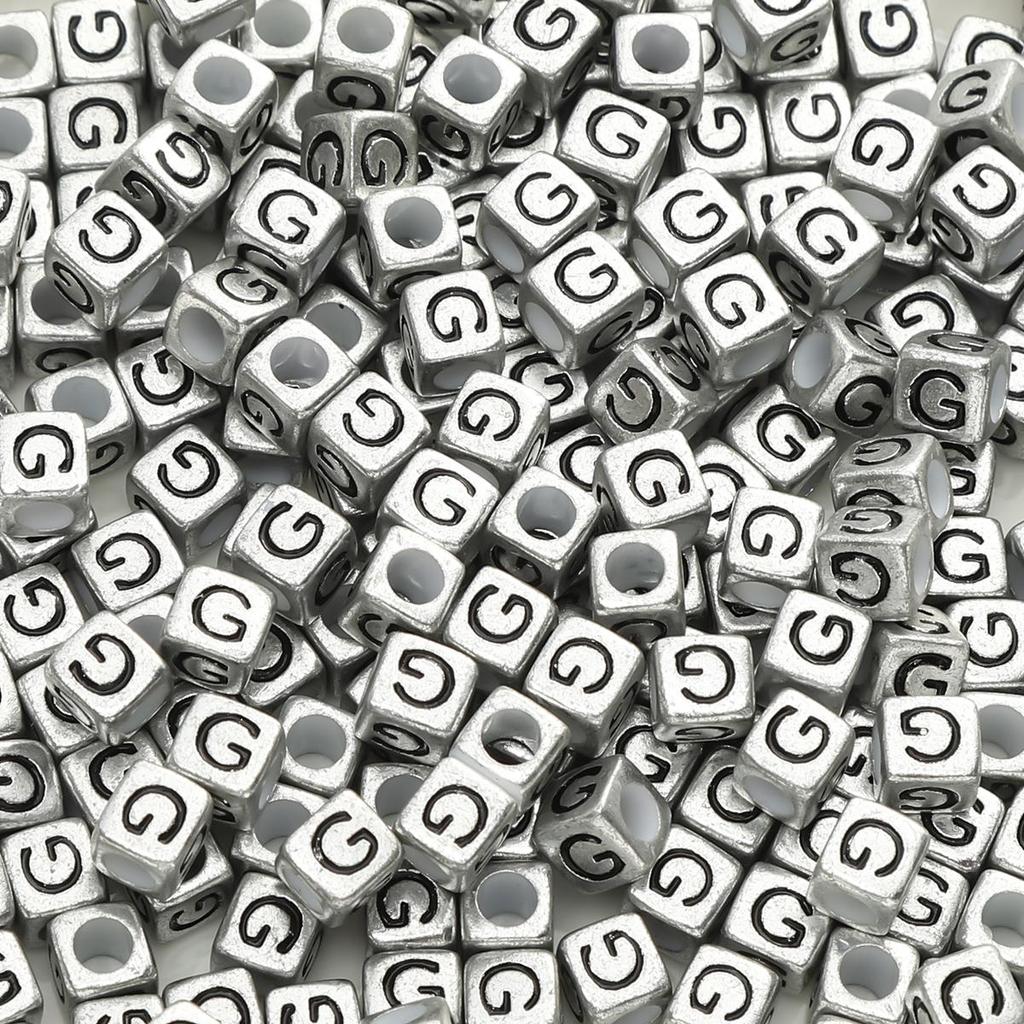 Acrylic English Letter Cube Beads For DIY Necklace Bracelet Earrings Jewelry Making Craft Accessories