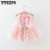 Children's Clothing Summer Girls' Princess Dress Children's Butterfly Wing Suspender Dress Female Baby Vacation Dress