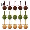 Retro Christmas Baubles with Bows 15Pcs Flocking Ball Hanging Ornaments Bow Decor, Flocked Tree Velvet Balls Bubbles for Holiday Home Decoration,