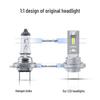 Plug-and-Play Mini LED H7 Car Headlight Bulb - High-Brightness Stepless Design