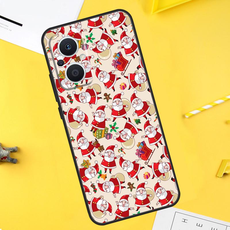 Рождественские Санты Безшовные Олени Для OPPO Reno 2Z 4Z 5Z 8T 4 5 6 7 8 Lite 10 Pro OPPO Find X5 X6 Pro X2 Lite X3 Neo Чехол