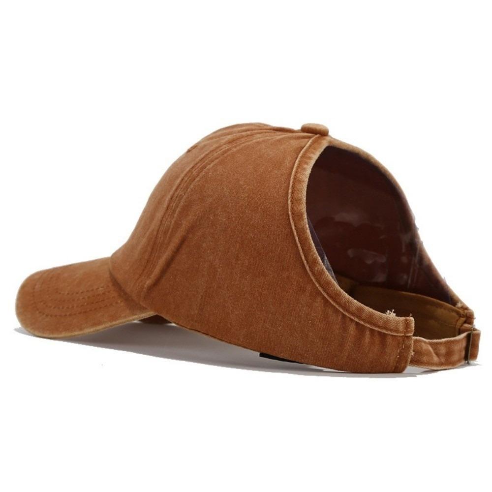 Hip Hop Empty Top Hat Solid Color Sun Protection Peaked Hat Vintage Washed Baseball Cap Outdoor