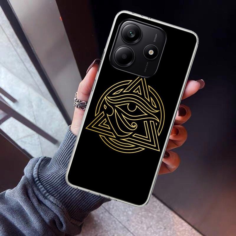 Sacred Eye of Horus Egypt Fresco Phone Case For Xiaomi Redmi Note 15 14 14S 13 12S 12 Pro Plus 11S 11 10S 10 4G Cover 11E 11T 5G